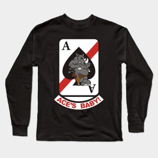 F/A18 Rhino - VFA41 Black Aces Long Sleeve T-Shirt